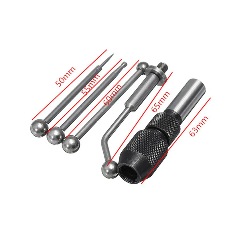 

Suleve 5Pcs/lot Center Locator Center Finder Indicator Holder Clamp Chuck Shaft Chuck Body with Connectors Ball/Disc Connector