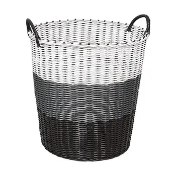 

1pc Storage Basket Household Plastic Storage Basket Organizer Collection Basket Laundry Hamper for Bathroom Home