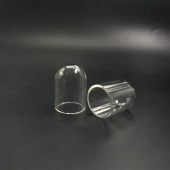 

100pcs/lot 25x18mm tube bell jars shape glass globe glass vial pendant necklace glass wish bottle charms diy jewelry terrarium