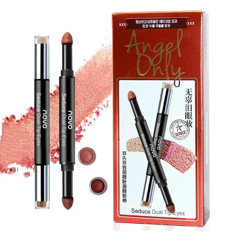 Eye Shadow Stick Double-headed Silkworm Pen Pearlescent Matte Eye Shadow Glitter Waterproof And Lasting Makeup Cosmetic Eye Make Eye Shadow Stick Double-headed Silkworm Pen Pearlescent Matte Eye Shadow Glitter Waterproof And Lasting Makeup Cosmetic Eye Make