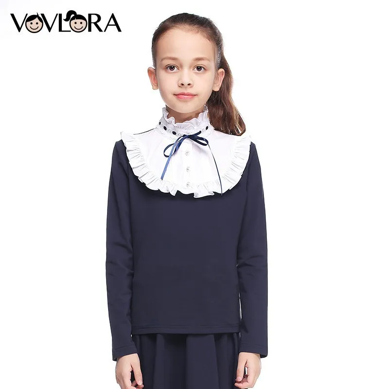 Girls T shirt Tops Long Sleeve Ruffle Turtleneck Cotton Kids School T-shirt Fashion Children Clothes Size 6 7 8 9 10 11 12 Year Girls T shirt Tops Long Sleeve Ruffle Turtleneck Cotton Kids School T-shirt Fashion Children Clothes Size 6 7 8 9 10 11 12 Year