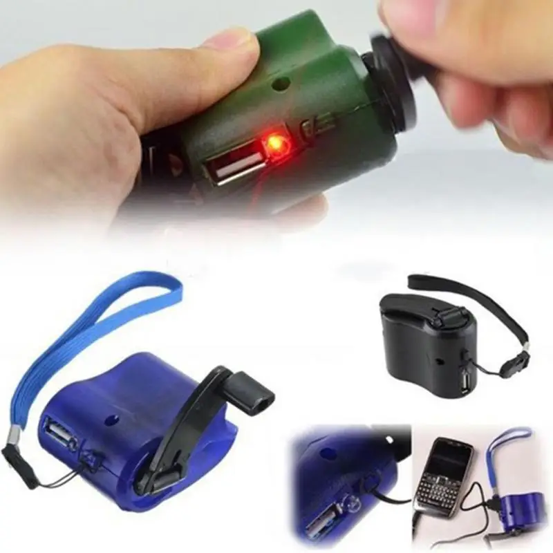 

Travel phone home charger dynamo cell hand USB hand emergency dynamo phone accessories universal USB mobile crank #1116