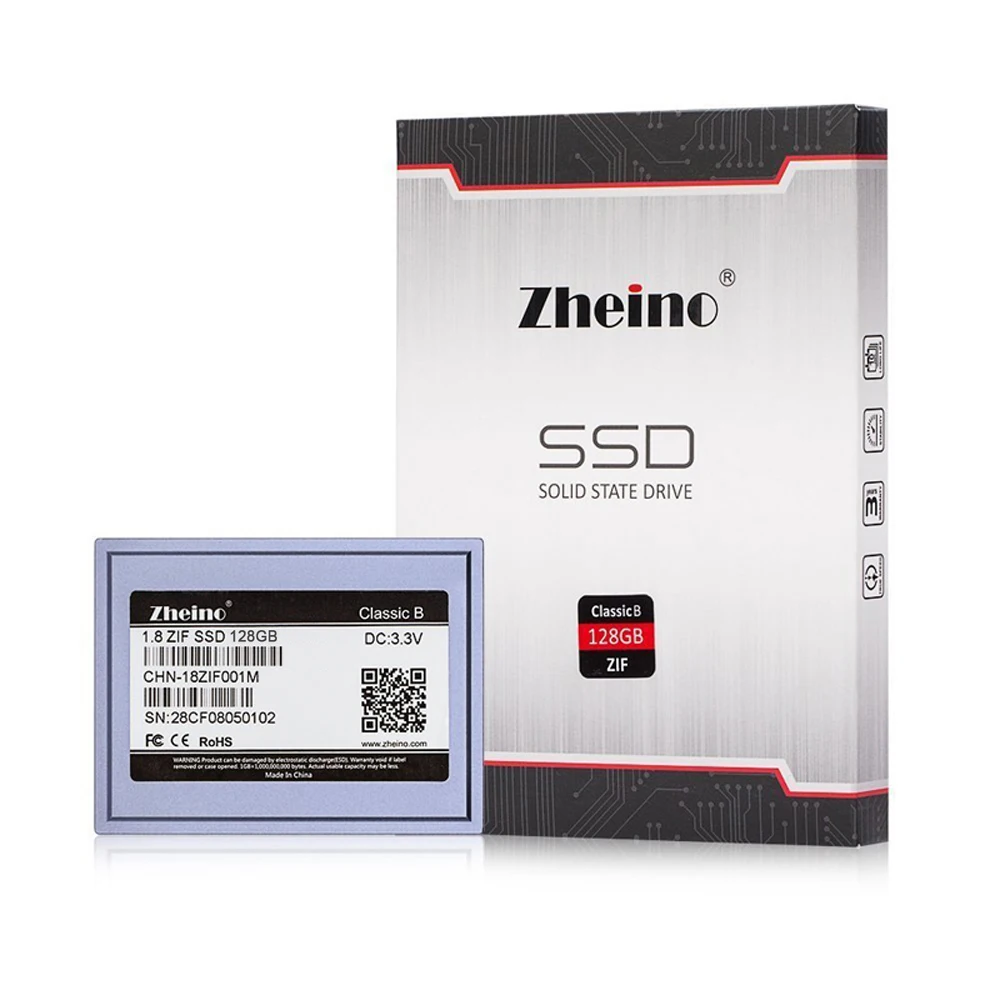 Zheino 1,8 ''ZIF удовлетворяющий стандартам ЕС/40 штифтов SSD 32 Гб 64 Гб 128 MLC SMI управления 5 мм твердотельный жесткий диск