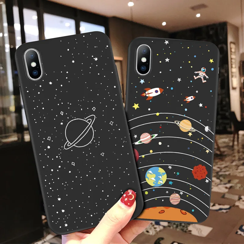 Ottwn силиконовый чехол для телефона для iphone X XS XR Xs Max 8 7 6 6s 5S SE Love Heart Space Stars Мягкий ТПУ чехол s для iphone 7 задняя крышка