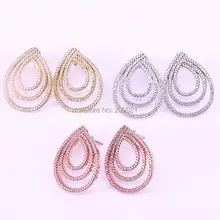 5 пар Новая мода высокое качество кубического циркония форма капли серьги гвоздики в смешанных цветов