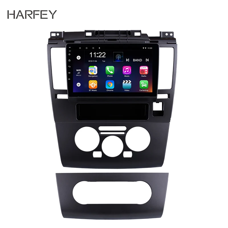

Harfey Android 8.1 9"for 2005-2010 Nissan Tiida HD Touch Screen GPS Navigation Radio Bluetooth 3G Wifi Digital TV SWC Mirror