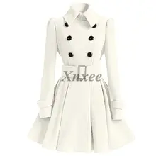 Осенне-зимнее женское пальто модный тонкий винтажный двубортный пиджак женский элегантный длинный теплый красный Блейзер Женский