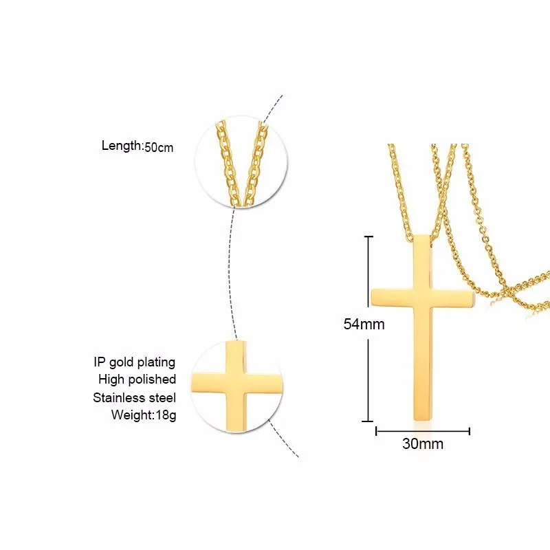 Simple Stainless Steel Men's Cross Pendant Necklace for Men Jewelry Assorted Colors-in Pendant Necklaces from Jewelry & Accessories on Aliexpress.com | Alibaba Group - Image 6