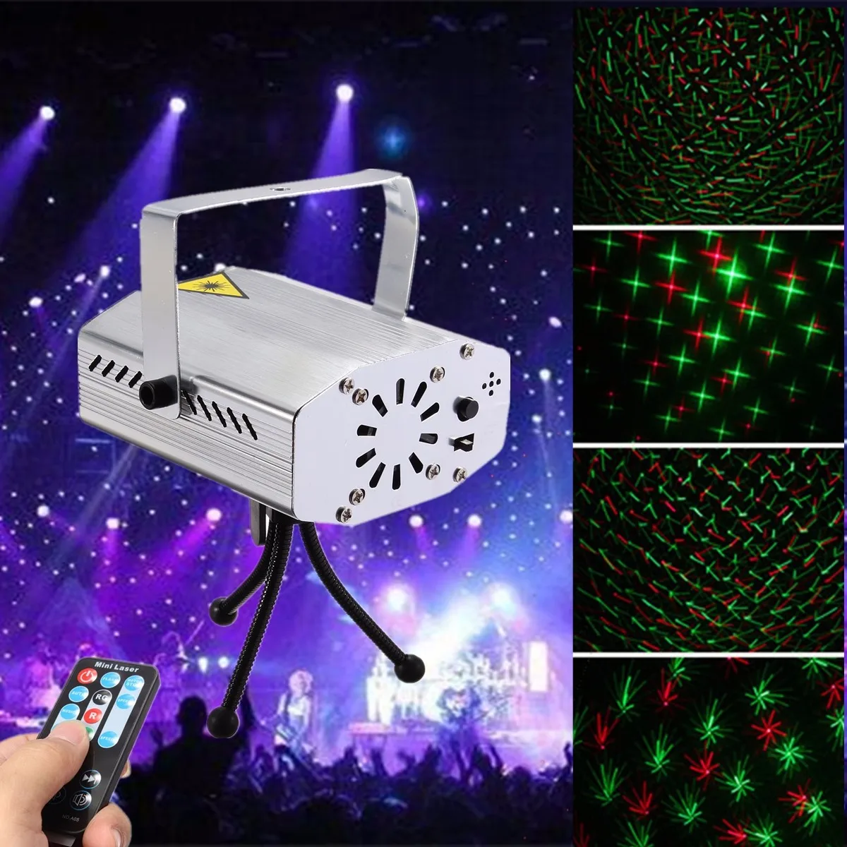التحكم عن بعد مصغرة جهاز عرض ليزر أضواء للمسرح LED المرحلة حزب نمط الإضاءة العارض DJ ديسكو KTV حزب مرحلة الإضاءة