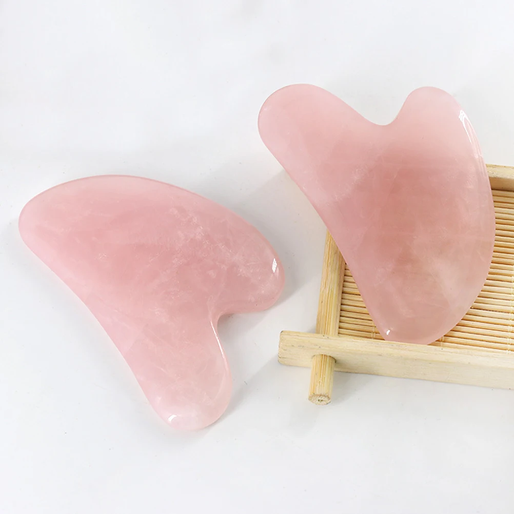 

Guasha Board Handmade Crystal Beauty Pink Facial Massager Guasha Plate Face-Lift Tool For Meditation Relaxing