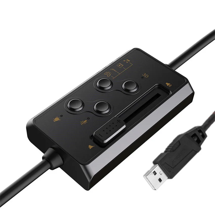 Xiberia T19 Pc Gamer usb-гарнитура 3D объемный звук Игровые наушники с активным шумоподавлением Микрофон Led для компьютера