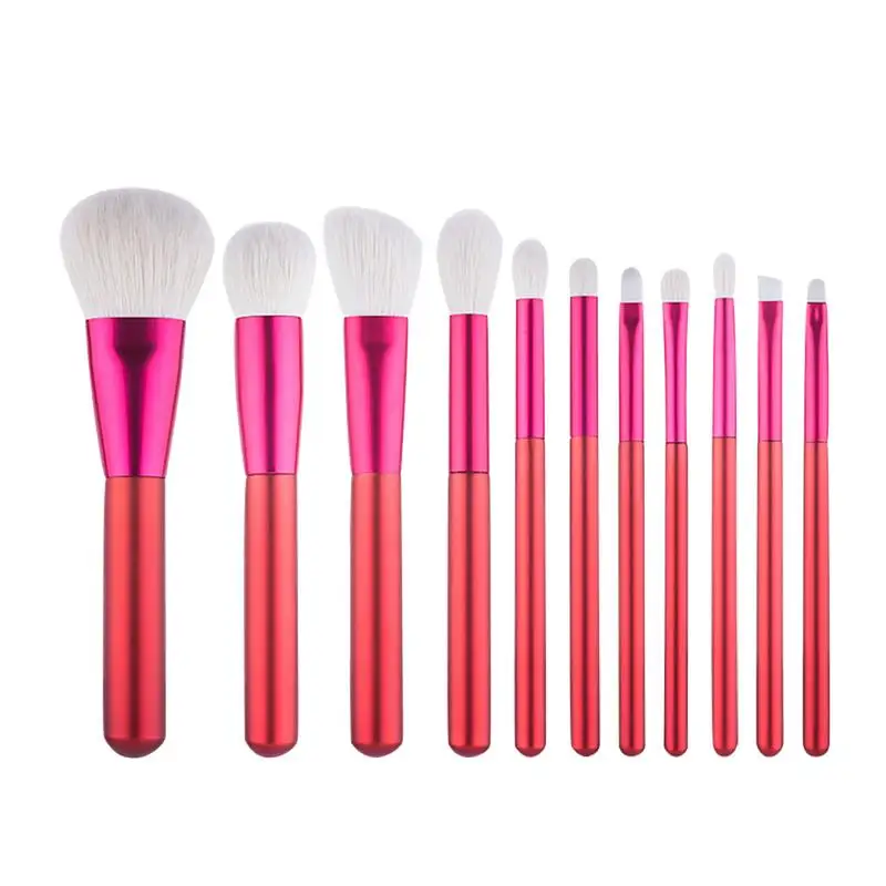 

12pcs Makeup Brushes Set Artificial Wool Bristles Cosmetic Tool Kit for Loose Powder Blush Facial Contours Foundation Highlight