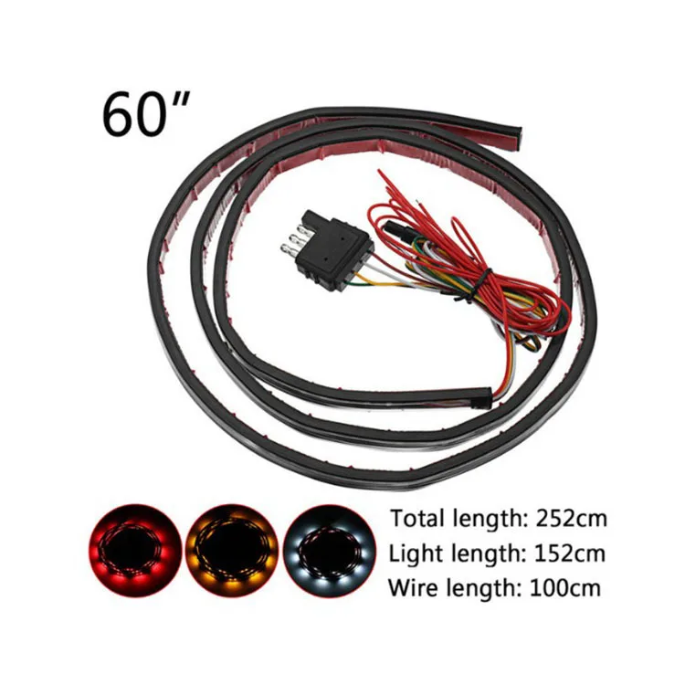 

60 inch LED Tailgate Light Bar pickup truck dedicated LED steering brake double color lamp Strip 1.5M