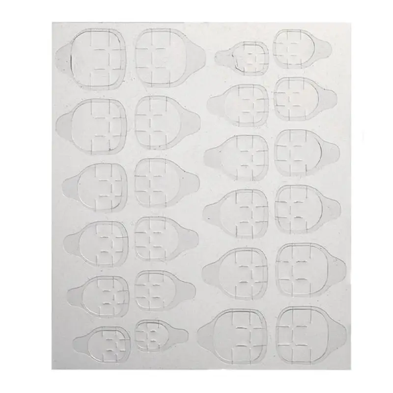 

10Sheet/Lot Transparent Double Sided Self Adhesive Stickers Fingernail Art False Nail Tips Tapes One-off Transparency Manicure