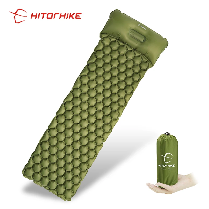 Almofada de Dormir Colchão de ar Enchimento de ar Cama de ar Mat com Travesseiro Camping Inflável Piquenique Mat Moistureproof Rápido