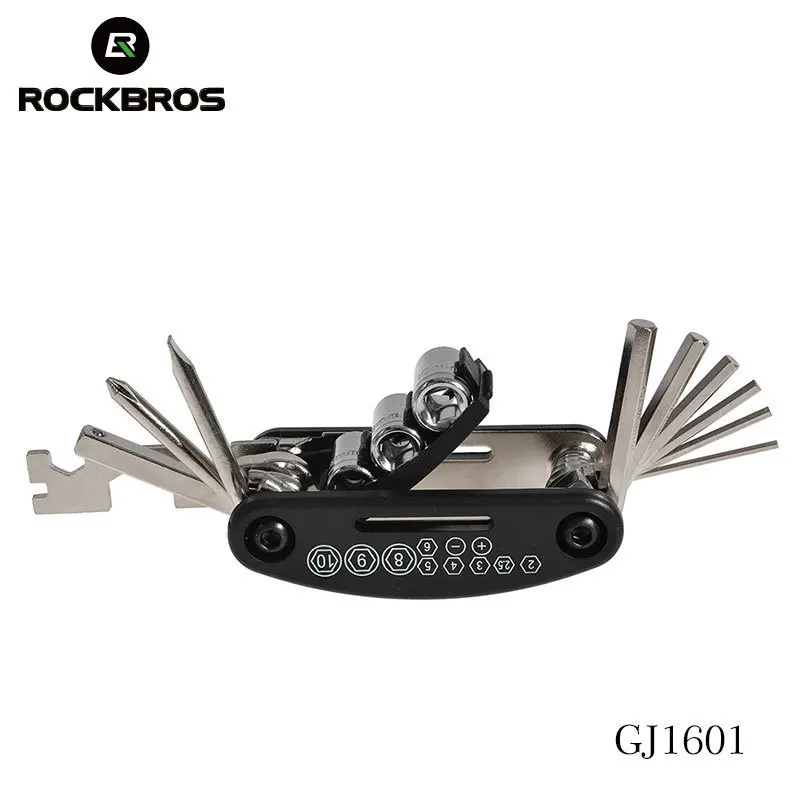 ROCKBROS 16 в 1 наборы инструментов для велосипеда комплект для горного велосипеда шестигранный спицевой Цикл Отвертка гаечный ключ инструмент многофункциональный набор инструментов для ремонта