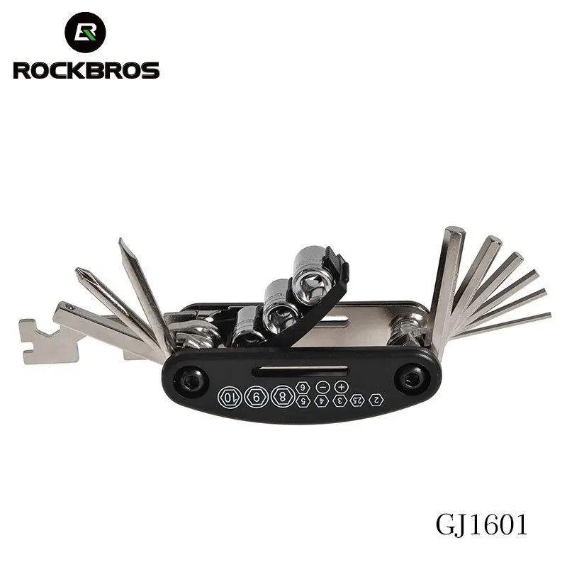 Набор инструментов ROCKBROS 16 в 1 для велосипеда комплект горного отвертка спиц с