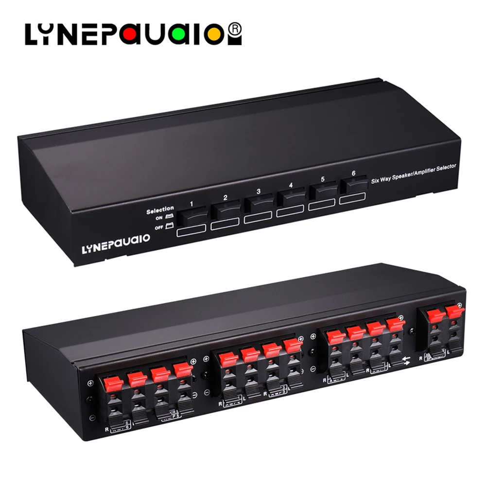 

LINEPAUDIO 6-way Stereo Loudspeaker / Amplifier Comparator Bidirectional Selective Switcher