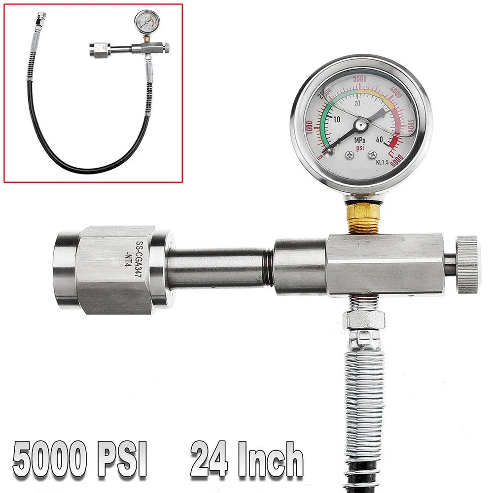 Paintball Tank Air Rifle CO2 Fill Station Charging Adaptor 24/" Hose 5000psi ! !