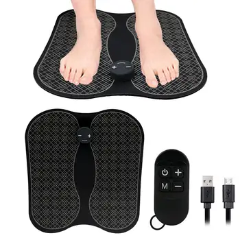 

Pu Leather Remote Control Foot Massage Mat Stimulates Blood Circulation Acupressure Adjustable Intensity Feet Massager