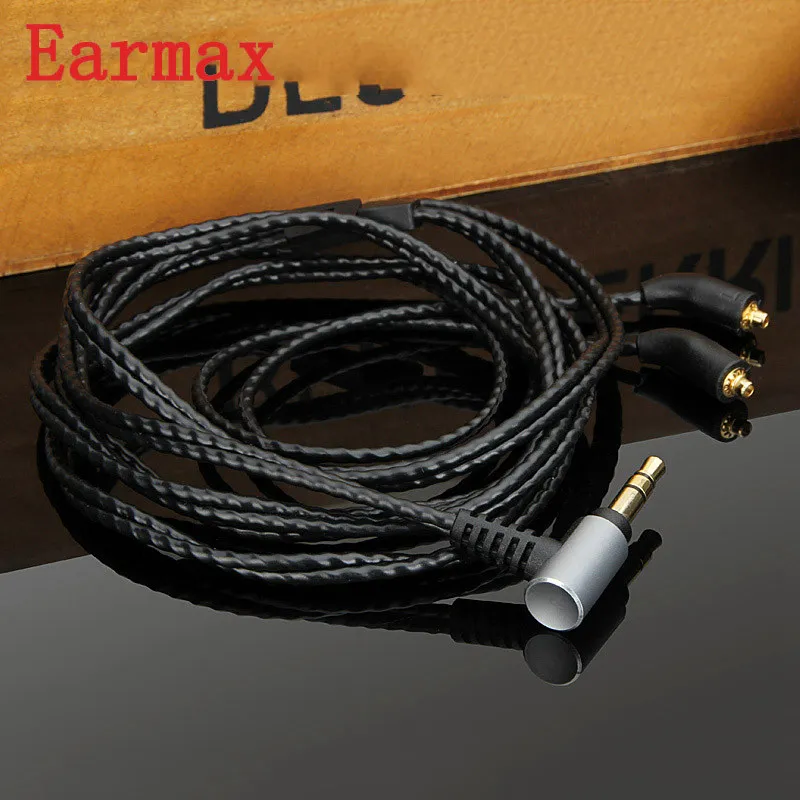 

Earmax 3.5mm MMCX Audio Cable Replacement HIFI Earphone Cable Single Crystal Copper Silver Plating For Shure SE215/535/846/UE900