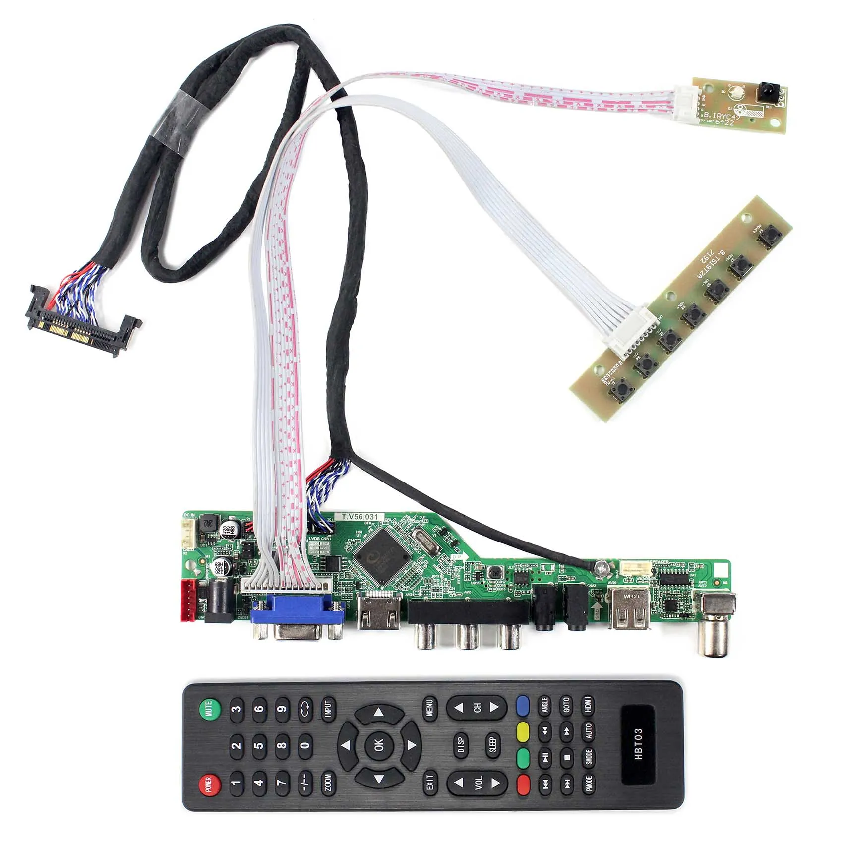 Плата контроллера HD MI VGA AV USB RF LCD работает для 32 дюймов 1920x1080 P320HVN01.0 P320HVN01.1 |
