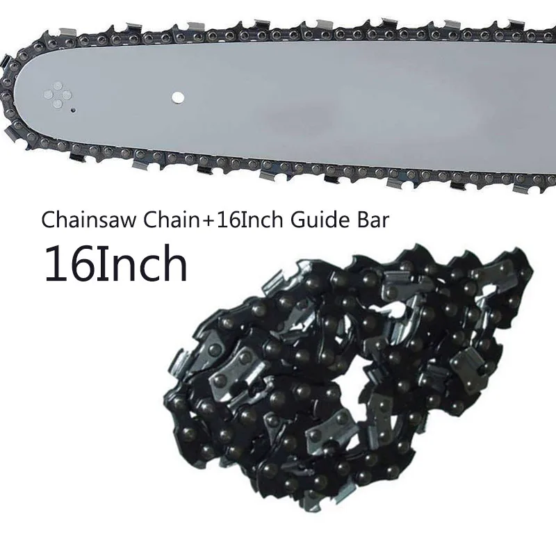 

16inch 3/8''LP 57DL Drive Links Saw Chain+Guide Plate Replacement for Chainsaw