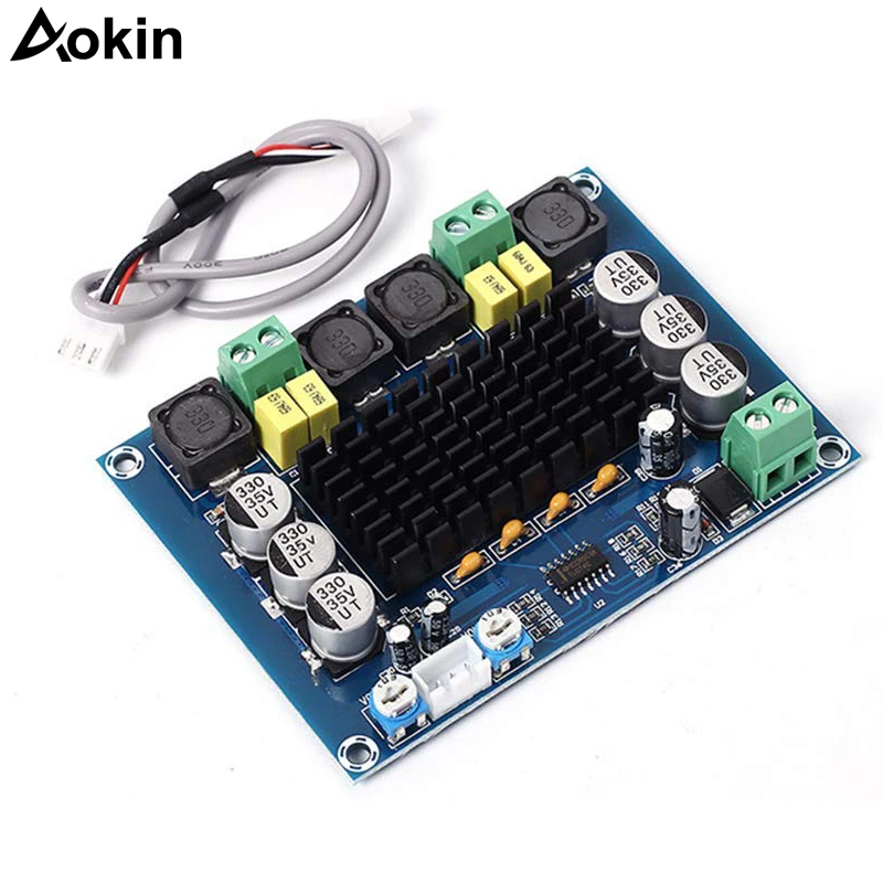 XH-M543 Dual Channel Stereo Digital Amplifier Board 120W+120W DC12-26V High Power Amp Home Theater Subwoofer Speaker | Электронные