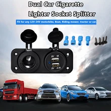 12V Dual USB Car Cigarette Lighter Socket Splitter 12V 2.1A&1A Charger Power Adapter Outlet Accessories
