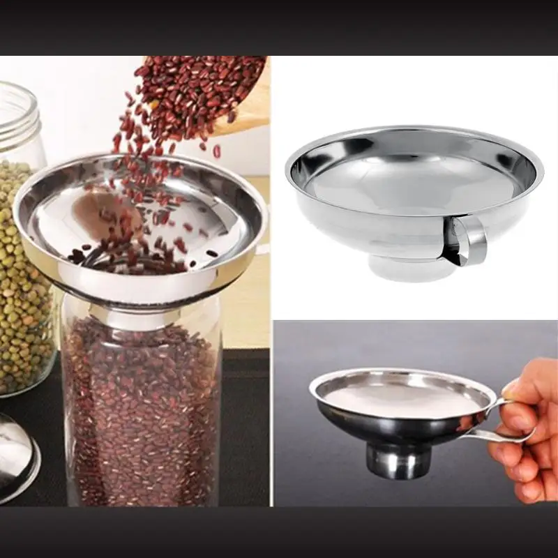 

Kitchen Funnel with Wide Neck Stainless Steel Funnel for Transferring Liquid Trichter Canning Hopper Filter