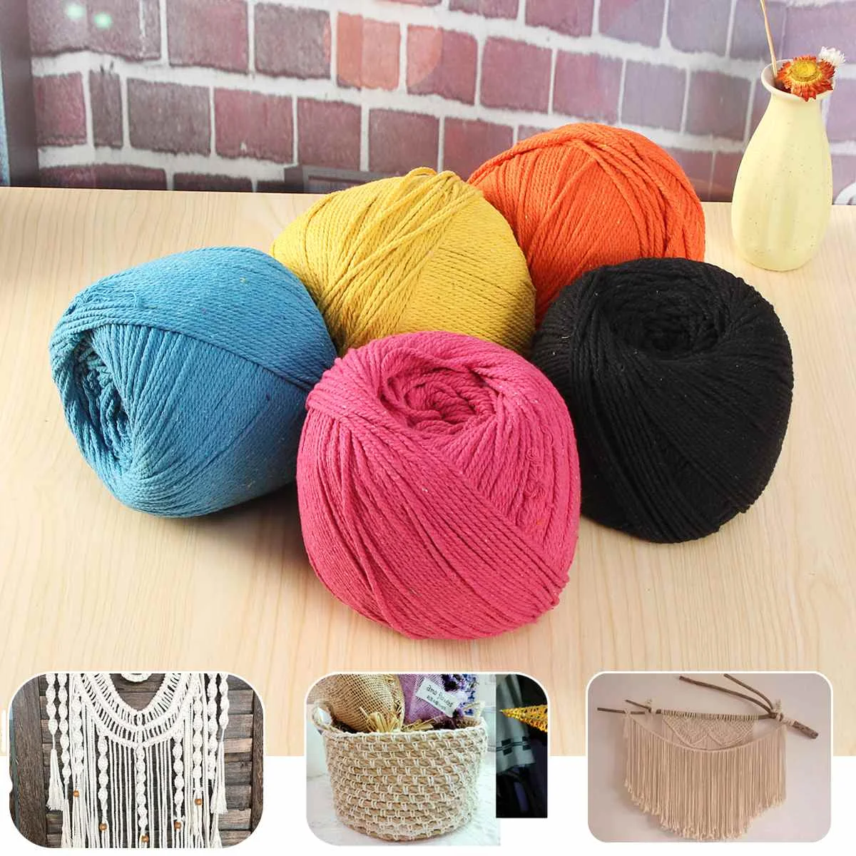 

1 Roll 260M Rope Macrame Cord Twine String Cord Rope for Home Decoration Accessories Craft DIY Cotton Rope