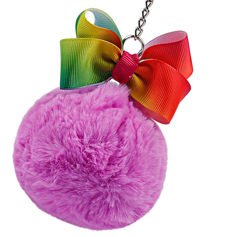 Fuzzy Ball High Quality Bag Accessories Key Chain Bowknot Party 1PC Valentines Gift Gifts Unique