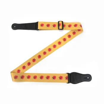 

Maple Leaf Guitar Strap Polyester Gift Guitar Belt Soft and Durable for Classic Acoustic Folk Guitar with Gift Box