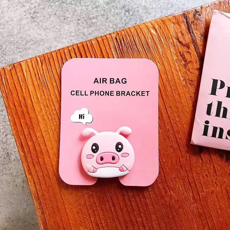 20pcs/lot Funny Cartoon Novelty 3D Silicone Phone stand holder Sticker for iPhone iPad Huawei cellphone accessories