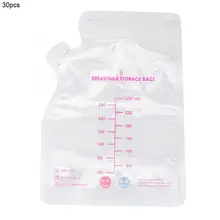 30 шт 250 мл хранение грудного молока мешок одноразовые грудное молоко герметичный мешок для детского питания ребенка безопасной переноски для кормления