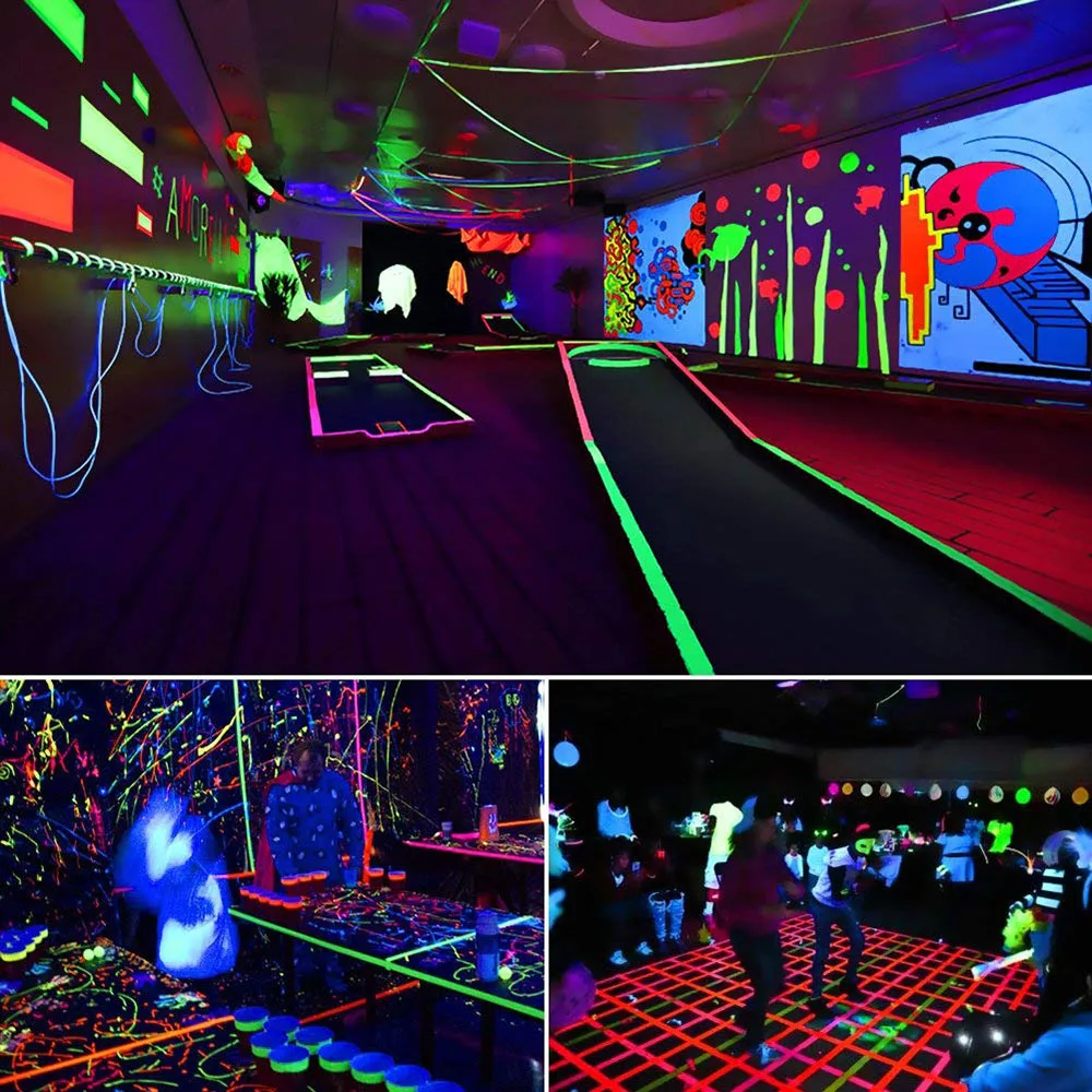 УФ галогенная флуоресцентная лента Blacklight реактивная светится в темноте неоновая