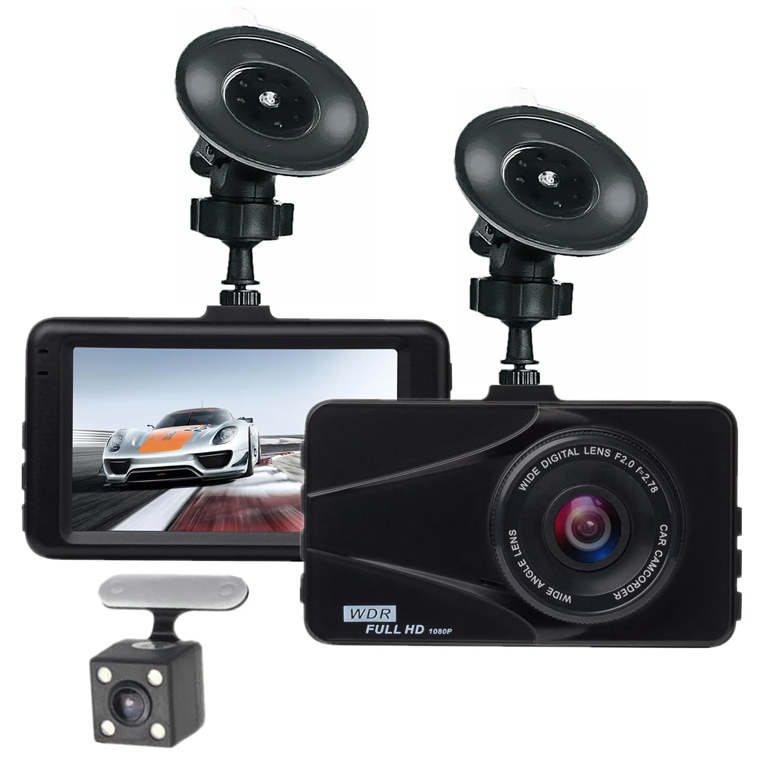 Dash Cam, 2K Car Camera Recorder 170° Wide Angle DVR 3.0 Inch Lcd Screen, 6G Enhanced Dashboard Recorder With Hdr G-Sensor Loo