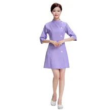 Скрабы медицинская Униформа медицинская косметолога рабочая одежда осень и зима салон красоты с коротким рукавом женский nurses' одежда