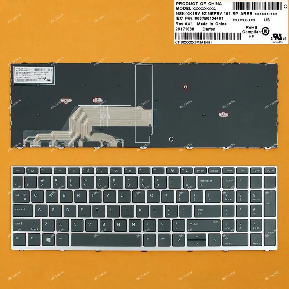 New RU Russian Keyboard For HP Probook 450 G5 455 G5 470 G5 Laptop