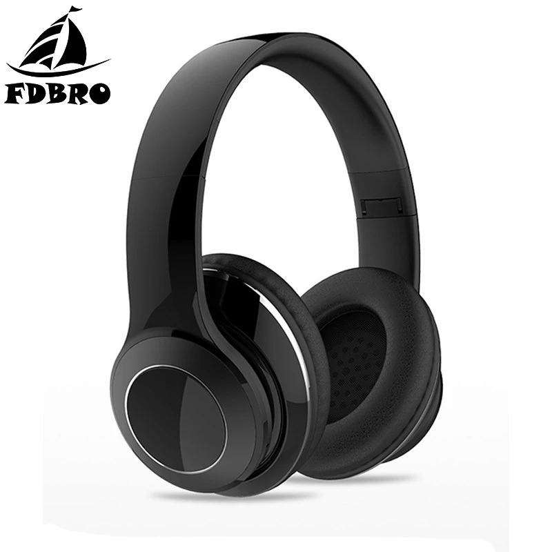 

FDBRO HiFi Stereo Music Earphone Rechargeable Wireless Bluetooth Headphone Gaming Earbuds Foldable Sport Headset With Mic
