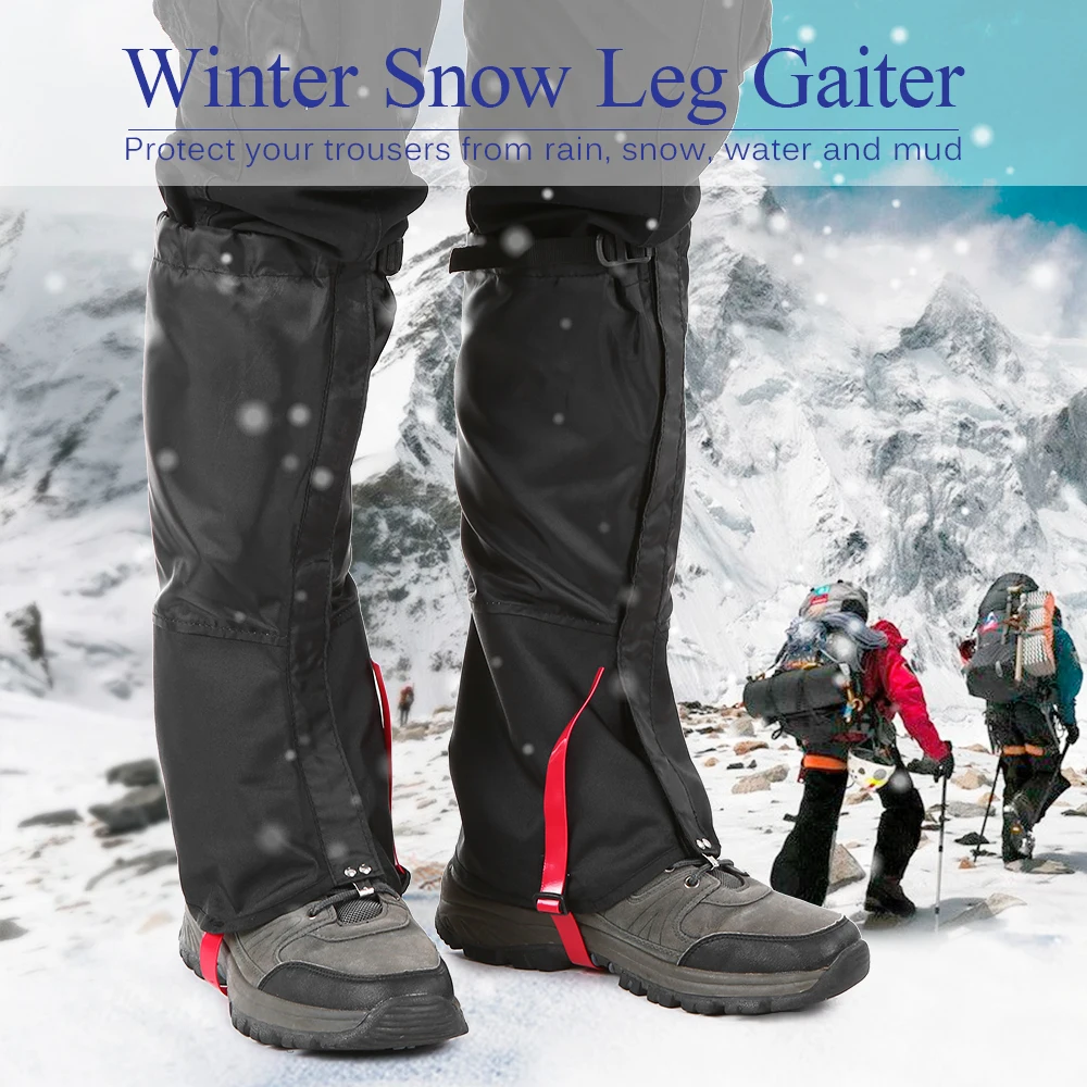 

Unisex Waterproof Cycling Legwarmers Leg Cover Camping Hiking Ski Boot Travel Shoe Snow Hunting Climbing Gaiters Windproof