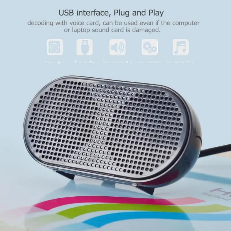 Миниатюрный usb динамик с двойным роговым устройством стерео аудио музыкальный