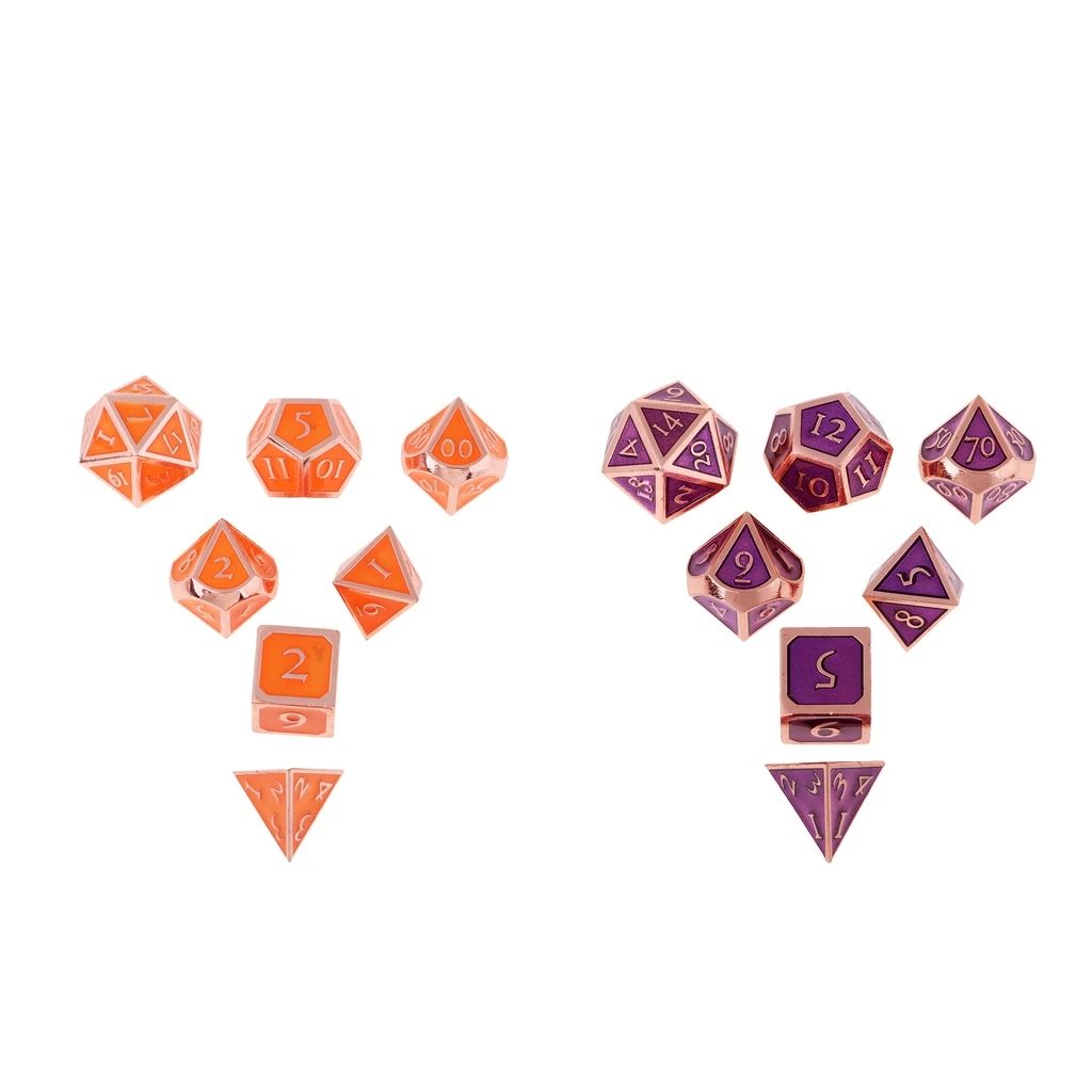 

14Pcs Dices Set D4 D6 D8 D10 D12 D20 Entertainment Multi Sided Dice Gambling Board Game Party Games Dices