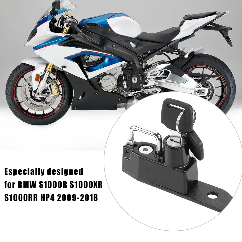 

Motorcycle Helmet Lock with 2 Keys CNC Aluminum alloy Universal for BMW S1000R S1000XR S1000RR HP4 2009-2018 Black NEW