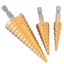 3pcs HSS Step Drill High Hardness Step Drill Set HSS Steel Titanium Coated Step Drill Set Peeling Drill Mayitr 3pcs HSS Step Drill High Hardness Step Drill Set HSS Steel Titanium Coated Step Drill Set Peeling Drill Mayitr