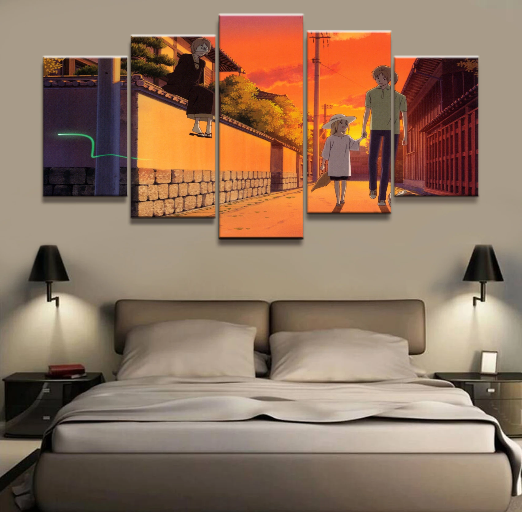 

5 piece Anime Poster Natsume friends account Wall Printed Painting Home Decor Japanese Cartoon Decoration Poster Canvas