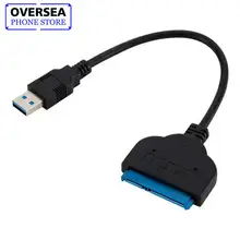 Новый USB 3,0 SATA 3 кабель Sata к USB адаптер до 6 Гбит/с Поддержка 2,5 дюйм(ов) внешний SSD HDD жесткий диск 22 Pin Sata III кабель
