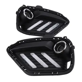 

1 Pair Car Daytime Running Light Turn Signal 3-Color DRL LED Fog Lamp for KIA Rio K2 2016-2017 accesorios automovil New arrives