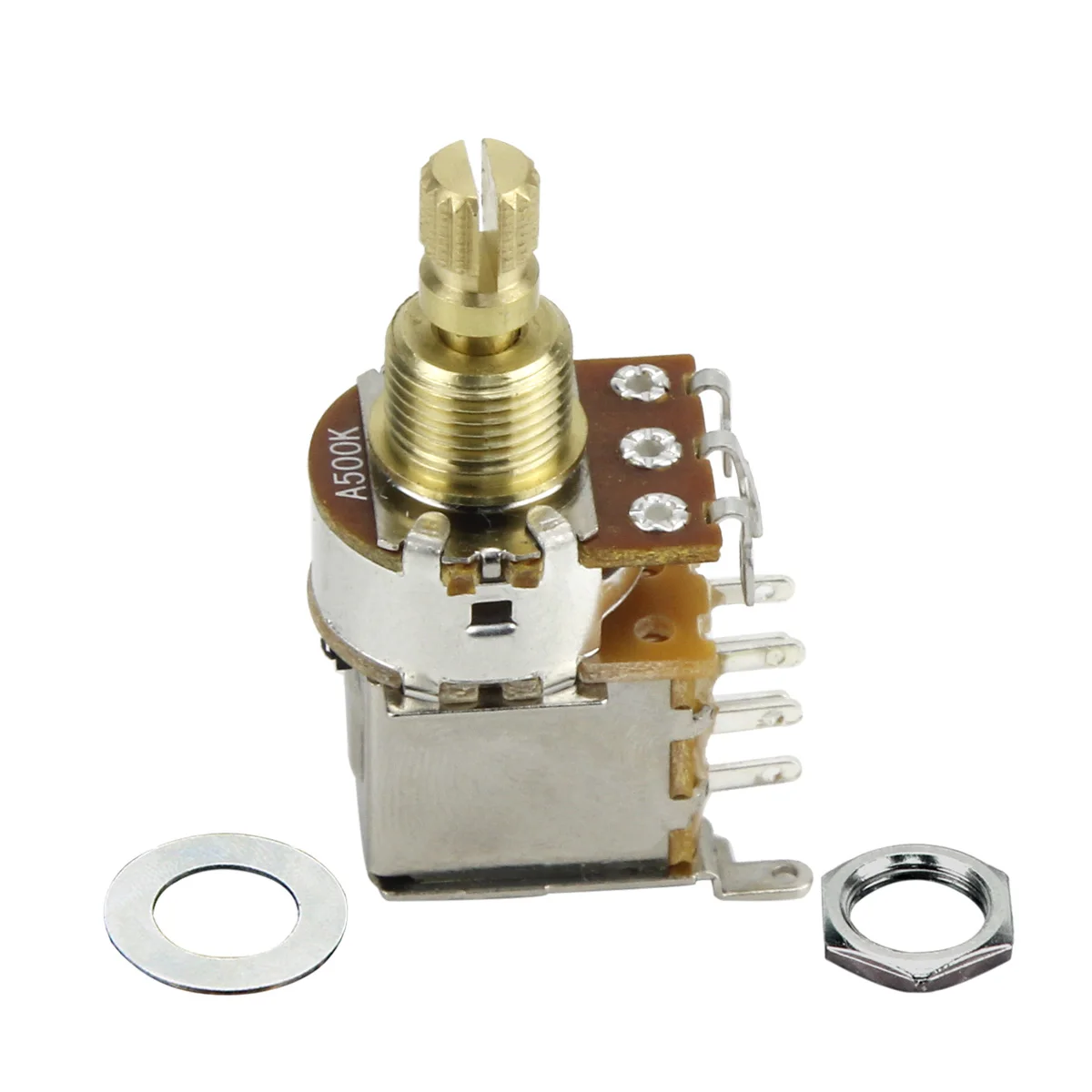 

FLEOR 1PCS 500K Push Push Potentiometer A500K Audio Taper & DPDT Switch Short Split Shaft Pot Potentiometer Guitar