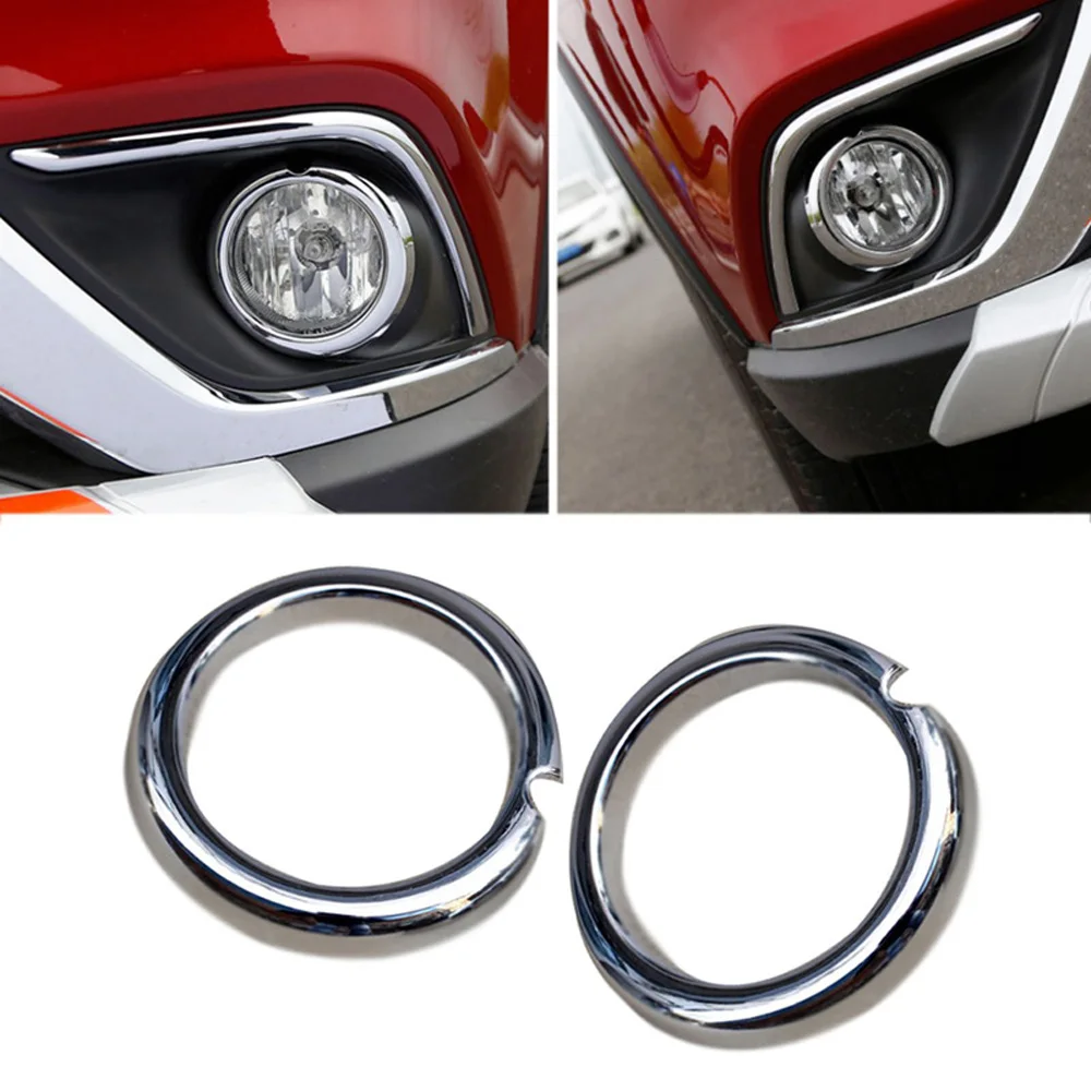 

Fog Light Cover Chrome Front Lamp Frame Ring For Mitsubishi Outlander 2016-19